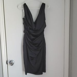 David's Bridal black bridesmaid dress